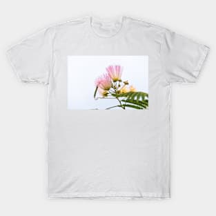 Pink Floral Mimosa Blooms T-Shirt